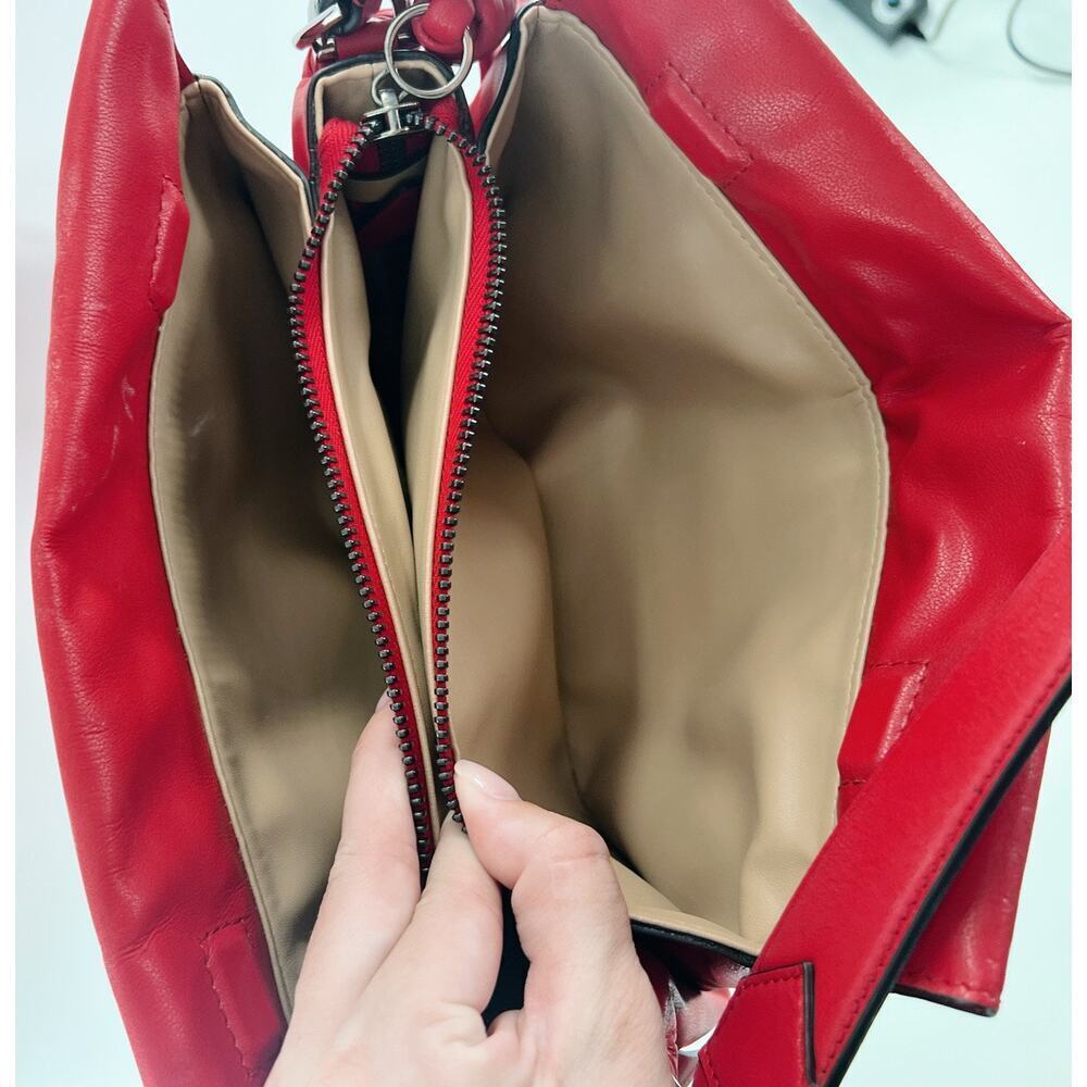 Givenchy Red Leather Shoulder Hand Bag Purse - Picture 9 of 10